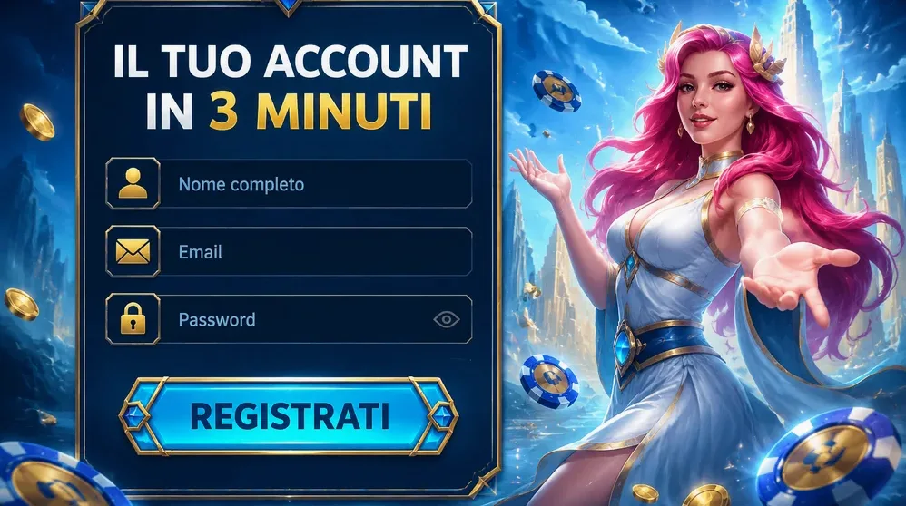 Modulo di registrazione con campi email e password