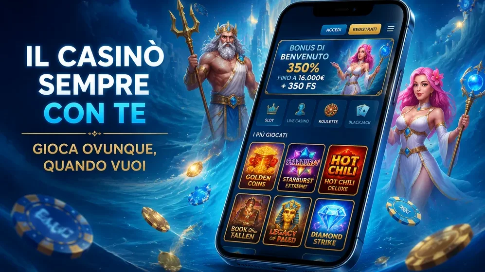 smartphone con interfaccia del sito Casea Casino aperta